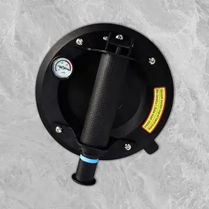 Manual Single-layer Ceramic Tile Suction Cup with Pressure Gauge, Car Suction Cup Tool for Lifting Large Glass, Ceramic Tiles, Granite, Glass Door Suction Cup