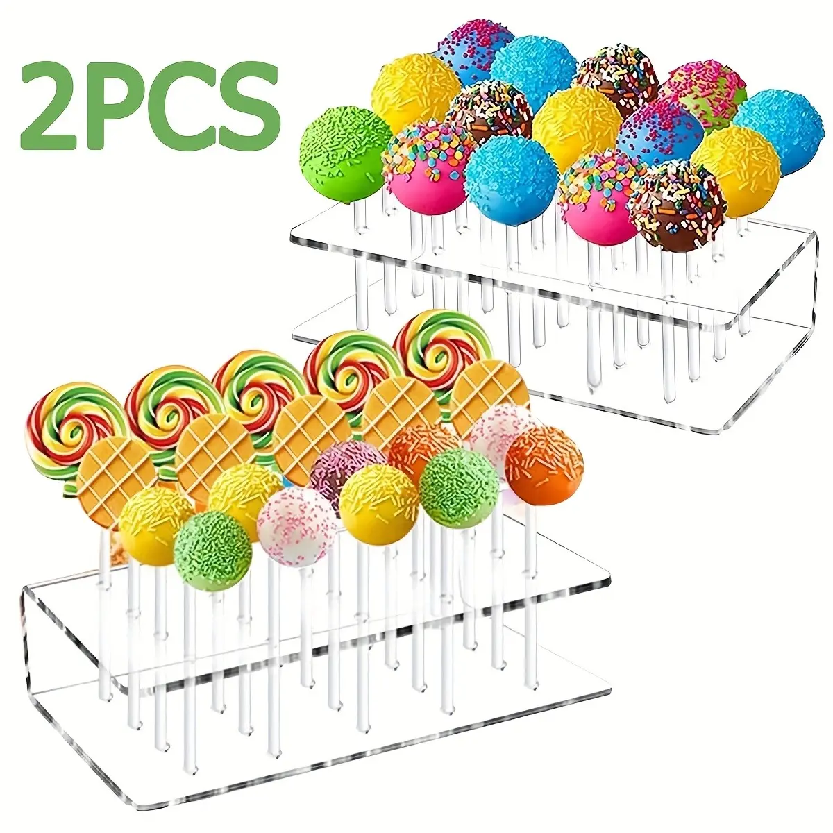 Pack Lollipop Stands, Plastic Lollipop Display Stands, Decorative Candy Table Display Dessert Stands, Suitable for Weddings, Baby Showers, Birthdays, Parties
