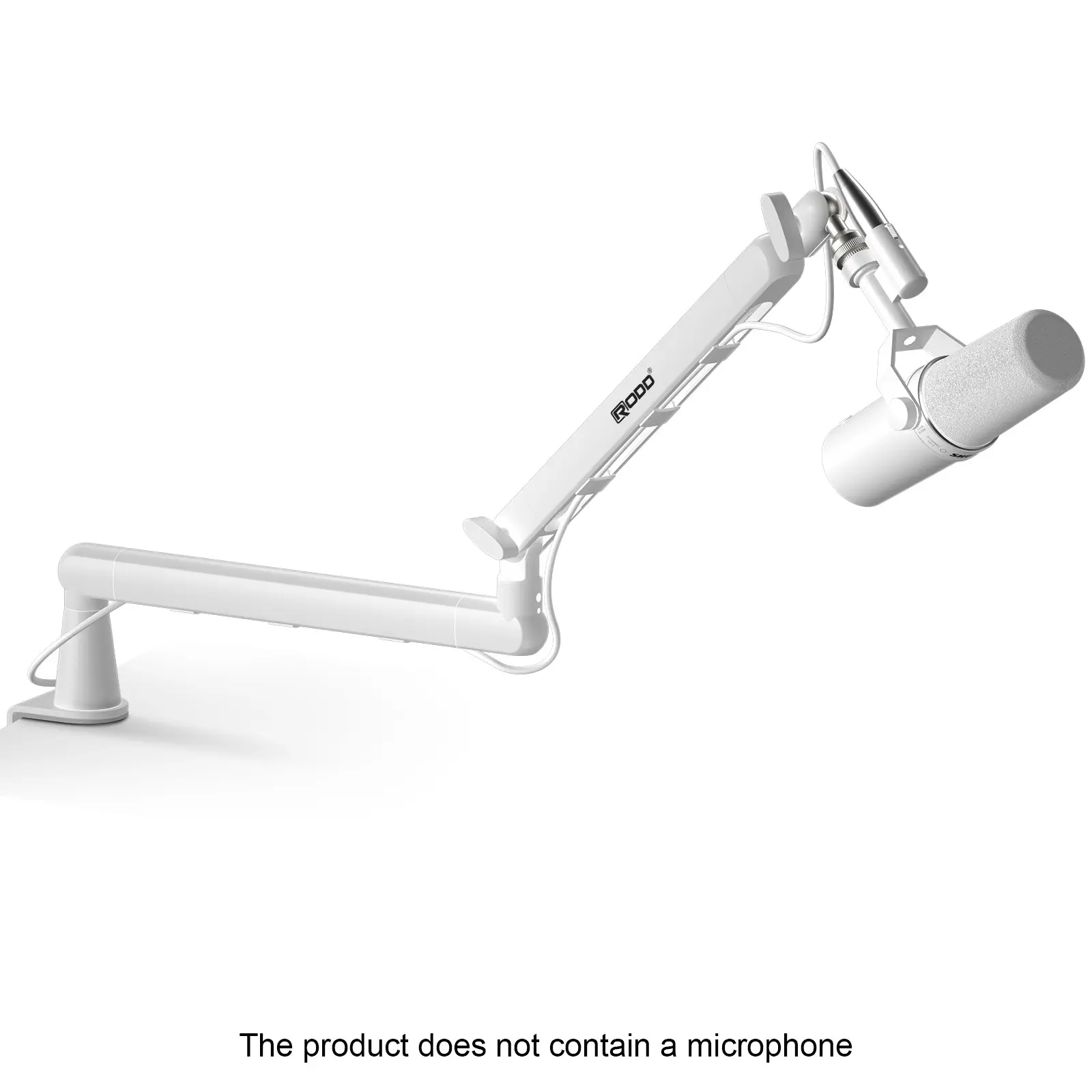 AK-55 microphone boom arm Adjustable Stand with Swivel Mount, desktop mounting clip, screw adapter, cable management, Blue Snowman, Snowball iCE, HyperX QuadCast, SoloCast, Elgato Wave, etc. Audio Accessory
