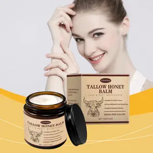 Beef Tallow Cream, Butter Honey Moisturizing Cream, Nourishing and Hydrating Face Cream, Body Lotion Suitable for All Over the Body, Lightweight Cream