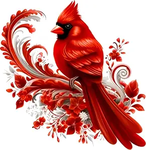 Bright Red Cardinal Bird Vinyl Stickers, Pack, .Inch – Waterproof, Durable Car Stickers for Vehicles, Laptops, Windows, Glass, Phones – WindResistant, Easy to Apply Floral Car Decals