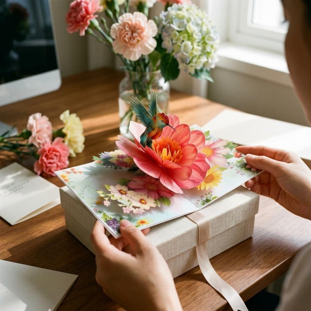 3D Pop Up Greeting Card, Handcrafted Hummingbird & Flower Popup Card for Birthday, Mother's Day, Anniversary, All Occasion Keepsake Card with Envelope 3D Pop Up Greeting Card, Handcrafted Hummingbird & Flower Popup Card for Birthday, Mother's Day, Anniversary, All Occasion Keepsake Card with Envelope