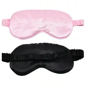 Silky Satin Sleep Mask, Dual-Sided Light Blocking, Soft Ear Loops, Breathable Comfort, Lightweight Non-Pressing Eye Cover