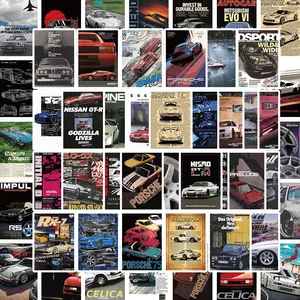 50PCS Modified Car JDM Posters Waterproof Graffiti Stickers, Universal Car Sticker, car Graphic Decal For Helmet Bicycle Hand Account Pencil Case Decals LanLanStickersWorld