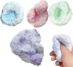 Ice Skin Bead Crunchy Squishy, Glitter Dumpling Squishy, Stress Ball, Stress Ball, Noisy Ice Skin Balls, Portable Desktop Relief Toys for Adults Classroom Prizes Carnival Rewards Birthday