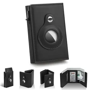 Portable Leather Smart Wallet for Men: RFID Blocking, Slim, Minimalism - 7-10 Card Capacity | ID Window | Cash Slot,Card Holder Wallet Fathersdaygift