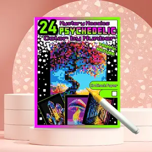 Mystical Mosaic Coloring Book for Adults, Digital Color by Number Art Therapy, Stress Relief Adult Activity Book, Unique Gift Idea