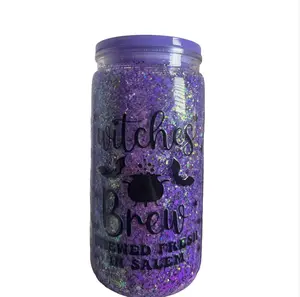 Purple Witches Brew - 16oz Acrylic Snowglobe Tumbler
