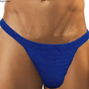 Unisex Acrylic Crochet Thong Underwear, Breathable Handmade Swimwear for Sunbathing, Summer Vibes Sports & Outdoor Bikini