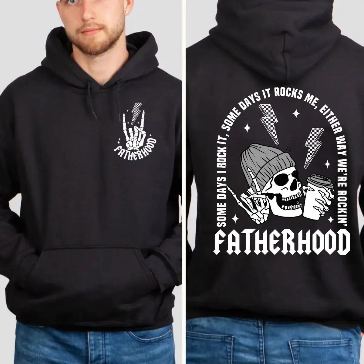 Fatherhood Sometimes I Rock It Sometimes It Rocks Me Shirt, Dad Shirt, Rocker Dad Gifts, Fathers Day Gift Shirt, Funny Fatherhood Tshirt , Unisex Sweater Pullover Tee