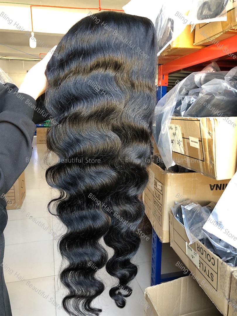 Bling Hair Body Wave 13x4 Lace Front Wig Human Hair Wigs Brazilian Hair Pre Plucked 180 Density 13x6 Lace Frontal Wig For Black Women