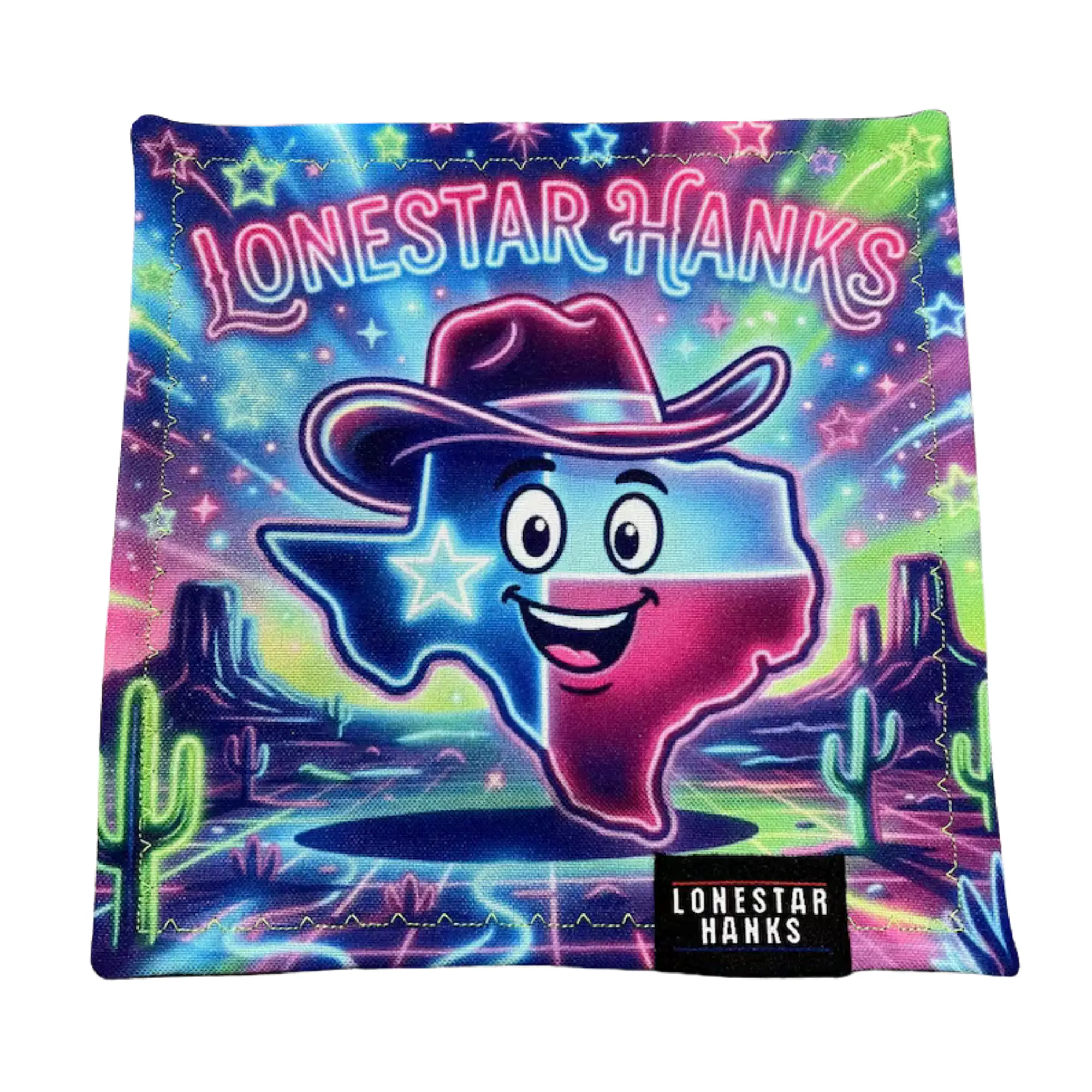 Neon Lonestar Hanks Mascot EDC Microfiber Hank