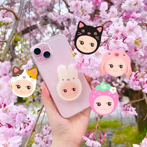Cute Kewpie Baby Spring Phone Grip, Acrylic Griptoks with Epoxy Finish Griptok Holder,  Magnetic Loop Grip and Stand pop  grip sticky  phone  grip Mini Phone Grip cellphone  grip, Compact Phone Grip Holder Stand Expanding Magnetic Phone Grip Holder