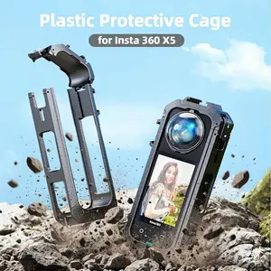 for Insta360 X5 Plastic Protective Cage, Perfect Camera Shooting Accessory for Outdoor Sports, Holiday Travel Campus Photograph and Party, Quick Release Design | Camera Frame  Protection | Back-to-School Season Photography Tools | Ideal Gift for X5 User