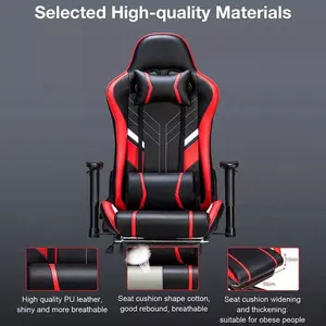 GC-RC03 Massage Gaming Chair 7-Point Adjustable Seat Height Ergonomic Office Cha