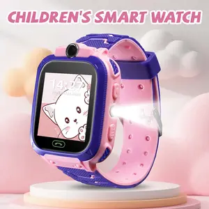 High-definition touch screen children's smart watch Silicone, Android, child safety monitoring (location, fence, SOS), two-way communication, remote monitoring, multiple practical tools, parent-child interaction, BT calls, suitable for boys and girls