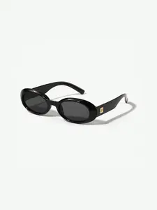 Women's Small Oval Frame Fashion Glasses, Retro Street Style Multifunctional Eyewear, Summer Beach Vacation Outdoor Travel Wear, Trendy Styling Sunglasses, Vintage Trendy Sunglasses