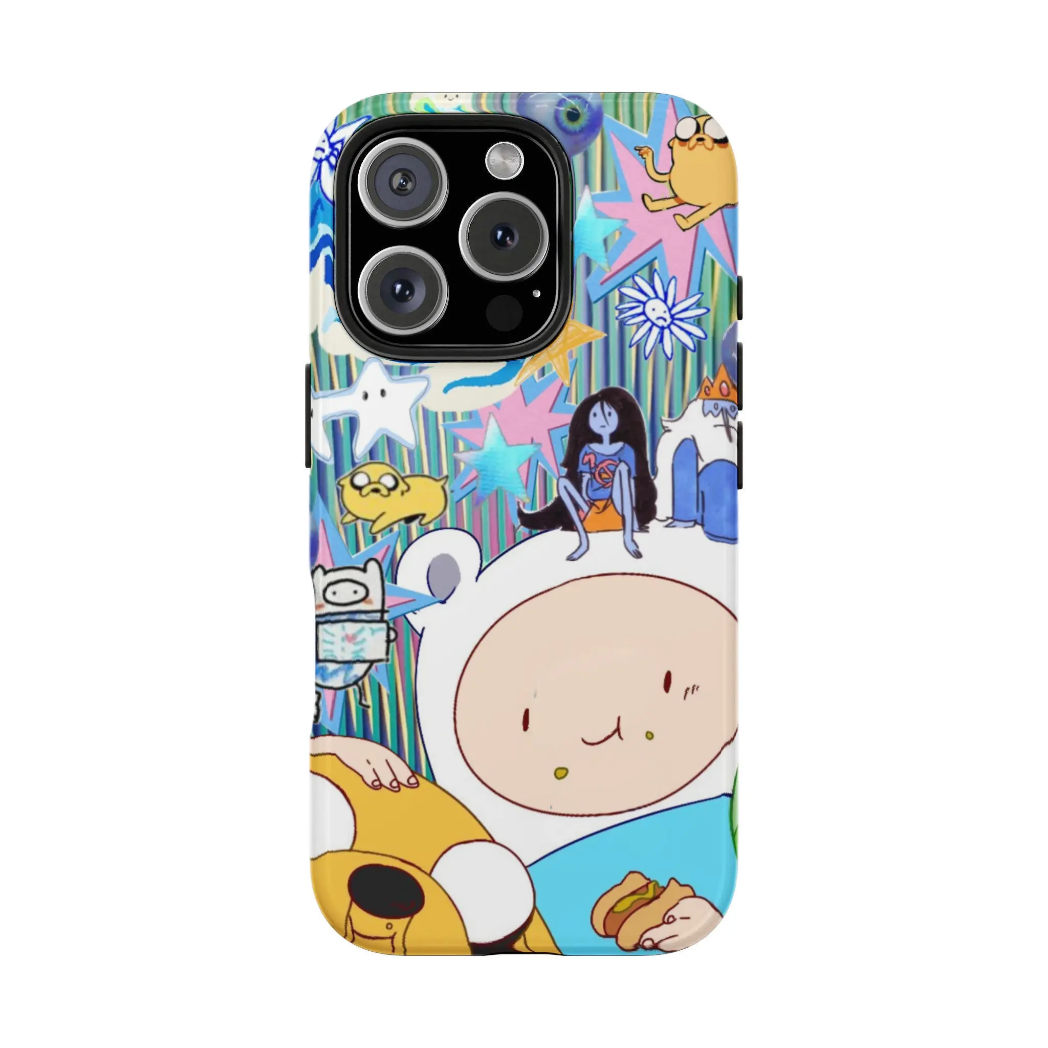 Adventure Time Land of Ooo Phone Case, Fantasy Cartoon Cover for iPhone 15,14,13,12,11 Pro Max/Pro/Mini, Shockproof Anti-Drop Protective Cases
