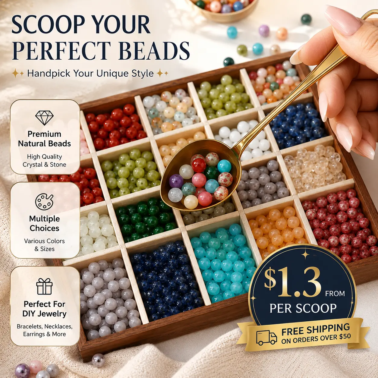 #2 Crystal Beads Buy 10 Get 10