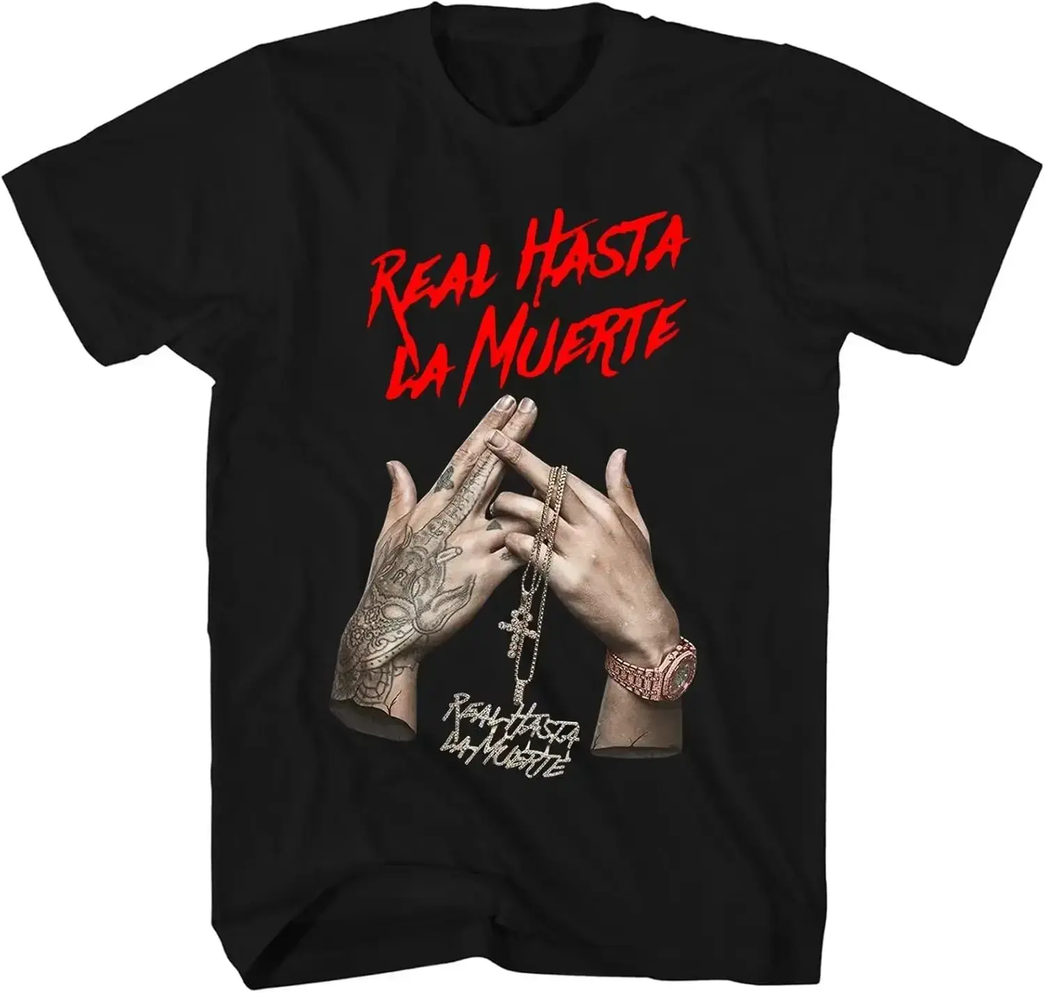 Real Hasta La Muerte Shirt Funny Graphic Casual Short Sleeve Cotton T-ShirtBuffalo Outfit1