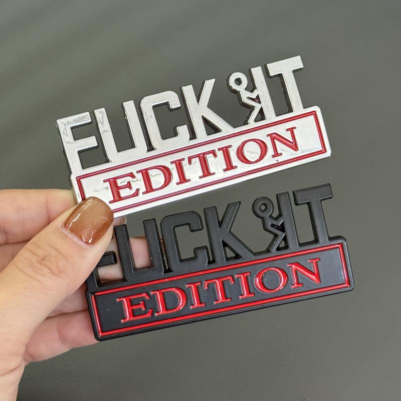 Fvck It Edition 3D Emblem Sticker Badge, Funny Decals for Car, Truck, SUV, Motorcycle