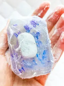 Crystal Bar Soap - Moon Child - Vegan - Crystal Infused - 5 oz - Scented in Peppermint and Lime