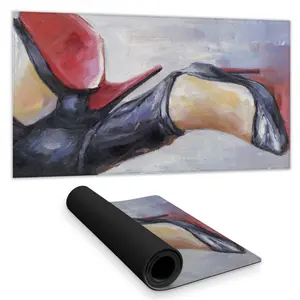 Begin Home Decor C1DM1531TG9WY7 16 x 32 in. Contemporary Bedroom Desk Mat - Crossed Legs & High Heels Decor
