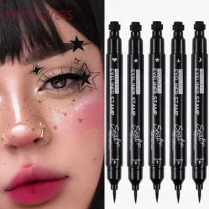 Eyeliner Stamp Black Liquid Eyeliner Pen Eyeliner Pencil Lasting Matte Quickily Drying Easy To Color Eyeliner Pigment Pen Eyes Makeup Cosmetic Eyeliner Eye Makeup Product