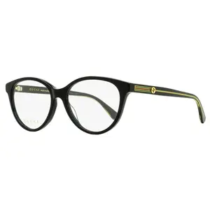 Gucci Sylvie Oval Eyeglasses GG0379O 001 Black 52mm Gucci Sylvie Oval Eyeglasses GG0379O 001 Black 52mm
