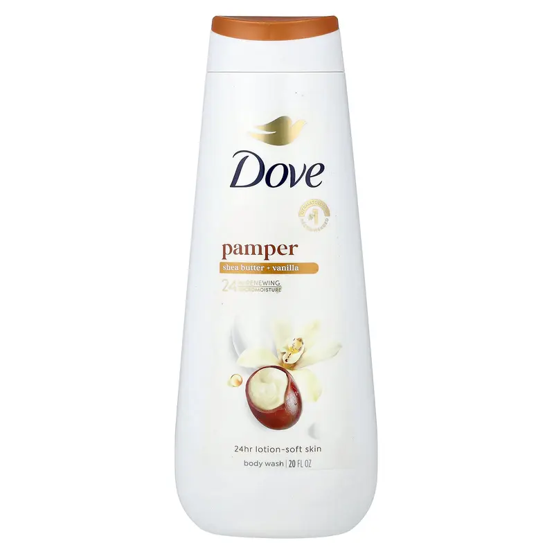 Dove Pamper Body Wash, Shea Butter + Vanilla, 20 fl oz