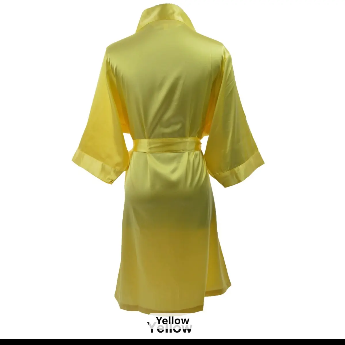 Yellow Satin Robe comfy