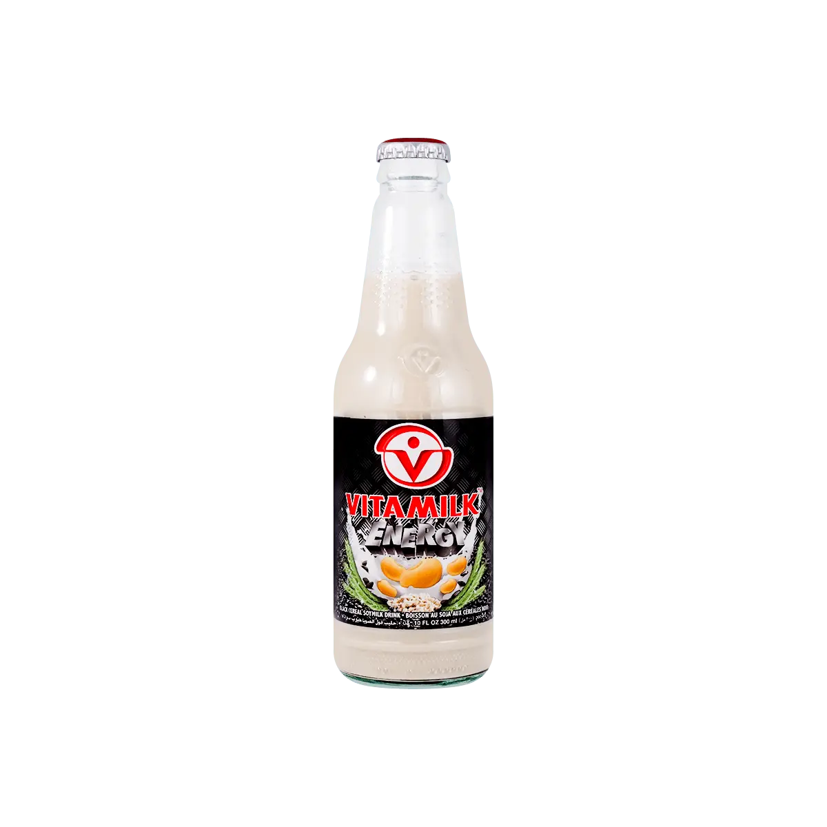 VAMINO Thai Soy Milk Drink - No.1 Popular Energy Breakfast Beverage, 300ml Bottle
