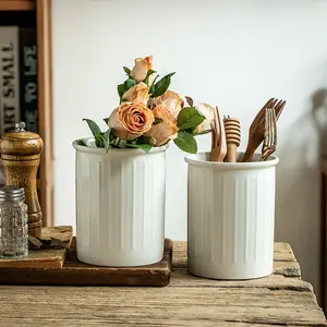 Utensil Holder, Ceramic Kitchen Utensil Holder for Countertop, Large Cooking Utensil Crocks for Kitchen Counter Decor, Morden Utensil Organizer