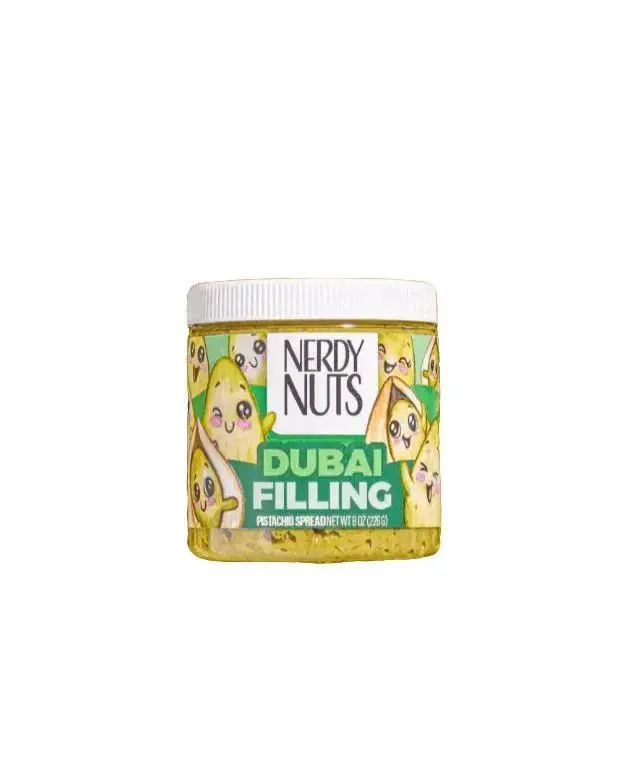 Nerdy Nuts Dubai – Pistachio Kataifi Dessert Cream Filling (8oz) | Perfect for Pastries & Sweets