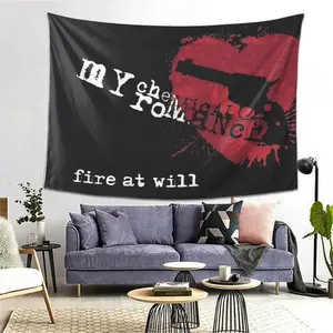 My Chemical Romance Unleash Fire Tapestry, suitable for home, dormitory, living room, bedroom, office, indoor/outdoor games, club, party decoration Size