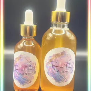 Treasures tresses hair growth oil with Chebe powder.
