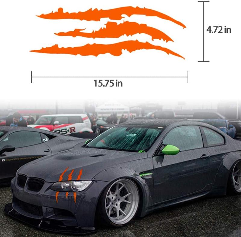 Car Stickers Reflective Monster Claw Scratch Marks Headlight Bumper Sticker Waterproof Decal