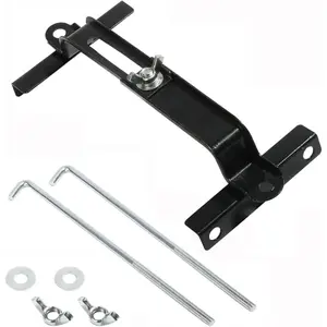 Adjustable Universal Car Battery Hold Down Kit with J Bolt Crossbar Bracket for SUVs Cars Trucks (10.6"/270mm Bolt)