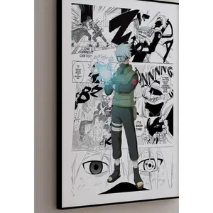 Manga Poster - Kakashi Hatake - Curated Manga Panels - Digital Print