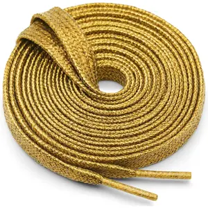 Flat Glitter Shoe Laces: Metallic Sparkle Shoelaces for Sneakers -2Pair