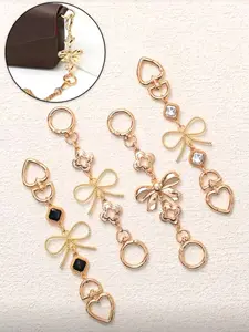 2pcs Fashion Women's Bag Extender Chain Bowknot Design, Lightweight Easy Carry, Versatile Keychain, Extend Shoulder Strap, All Seasons