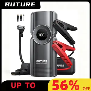Buture 【5 in 1】Portable Car Jump Starter with Air Compressor 150PSI, 8.0L Diesel Fuel, 25-Cylinder Digital Tire Inflator, Emergency Light, 3-in-1 Car Charger,Christmas,gift