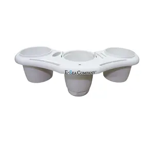 E-Sea Caddy Pro- Multi Cup Suction Mounted Drink Holder-White