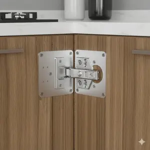 4-12/ Sets Stainless Steel Hinges(with Screws), Door Cabinet Hinge Repair Upgrade Your Furniture with Anti-Wear Cabinet Hinge Repair Plate, Easy Installation, Durable Metal Reinforcement for Loose Hinges, Must-Have Home Repair Tool for Drawers & Cabinets.