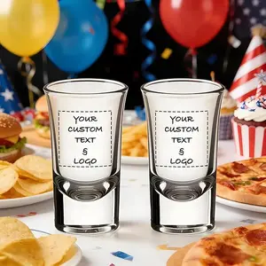 Custom 1.7oz Shot Glasses, Set of 10, Personalized Text, Logo with Heavy Base, Clear Quality Glass with Laser Engraving, Great for Wedding Favors, Party Gifts, Birthdays, Unique Gifts,Company customization,Customization of the reception