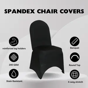 Spandex Banquet Chair Cover Black
