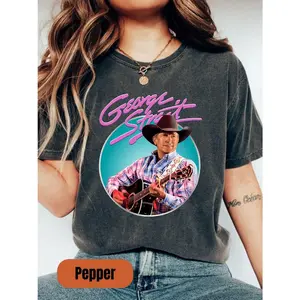 Strait of America 2026 T-Shirt, Vintage George Fan Tee Sweatshirt, Vintage Western Music Shirt, George Strait Play Guitar Graphic Hoodie