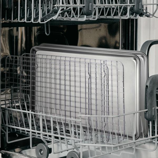 Checkered Chef Baking Sheet Pan and Cooling Rack - Half Sheet, 18" x 13" Aluminum Cookie Sheets and Stainless Steel Wire Rack for Baking