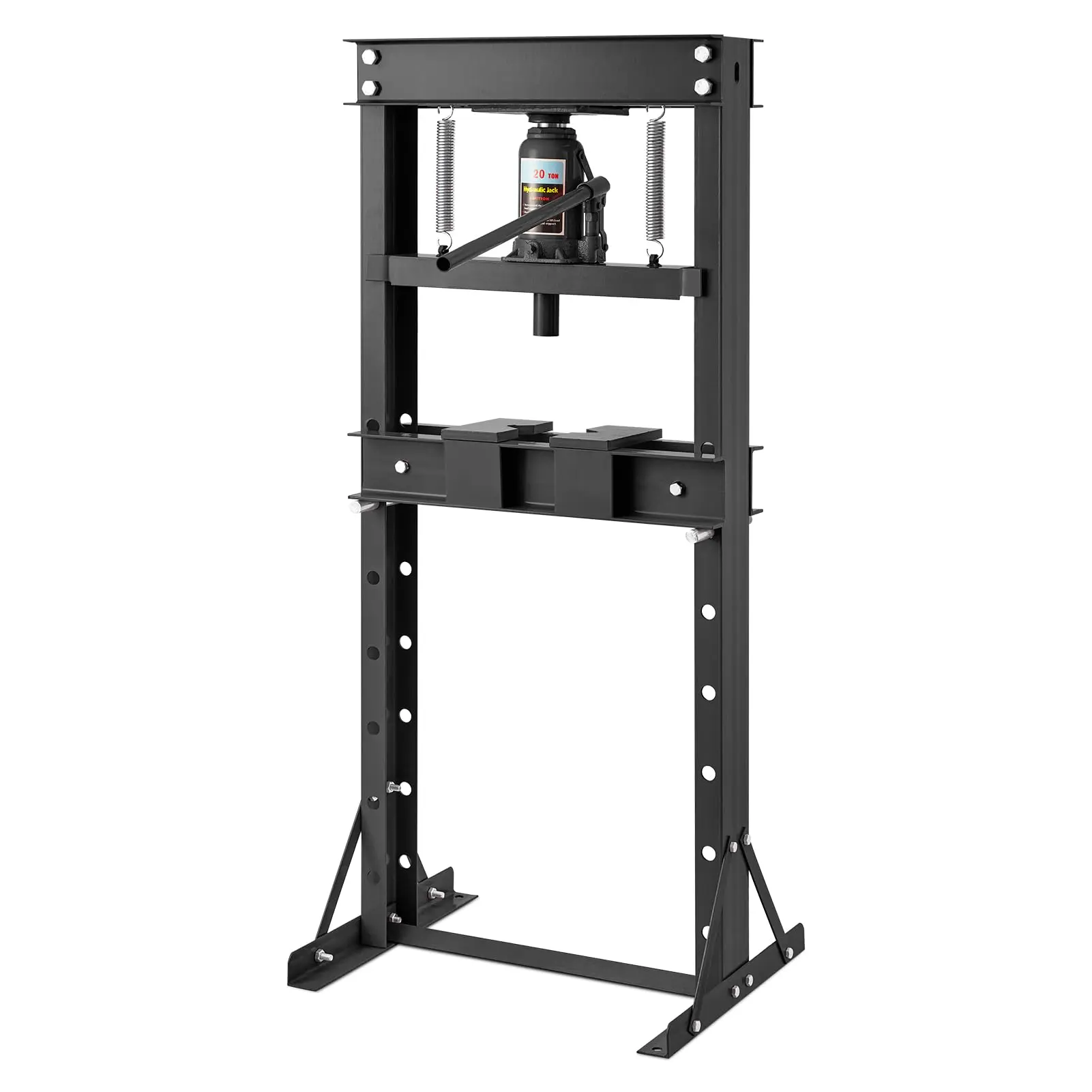 Garvee 20T Hydraulic Press, H-Frame Adjustable Garage Floor Shop Press with Plates for Metal Bending, Straightening, Bearing Removal, Automotive Repair & Garage Use, Black