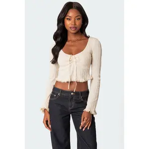 Lacey Long Sleeve Knit Top